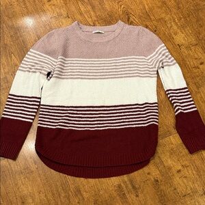 Pink Clover color block striped sweater size XL like new